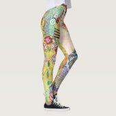 Lady met Fan van Gustav Klimt,  Japonisme Leggings (Rechts)