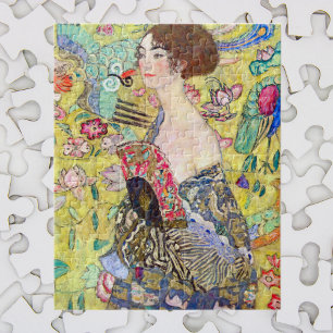 Lady met Fan van Gustav Klimt,  Japonisme Legpuzzel