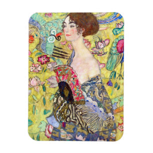 Lady met Fan van Gustav Klimt,  Japonisme Magneet