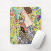 Lady met Fan van Gustav Klimt,  Japonisme Muismat (Met muis)