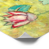 Lady met Fan van Gustav Klimt,  Japonisme Poster (Hoek)