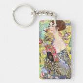 Lady met Fan van Gustav Klimt,  Japonisme Sleutelhanger (Voorkant)