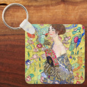 Lady met Fan van Gustav Klimt,  Japonisme Sleutelhanger (Voorkant)