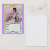 Lady met Fan Visitekaartje (Voorkant / Achterkant)