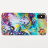 LADY MET FEATHERED MASK Venetian Masquerade Night Case-Mate iPhone Case (Achterkant (horizontaal))