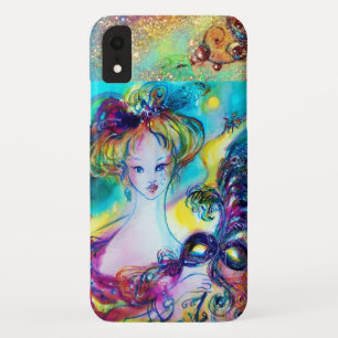 LADY MET FEATHERED MASK Venetian Masquerade Night iPhone XR Hoesje