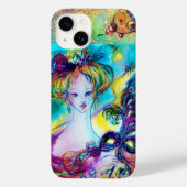 LADY MET FEATHERED MASK Venetian Masquerade Night Case-Mate iPhone Case (Achterkant)