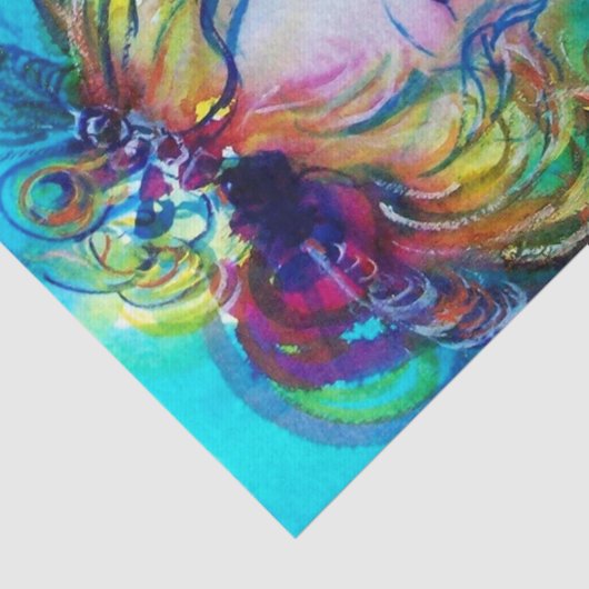 LADY MET FEATHERED MASK/Venetian Masquerade Tissuepapier (Detail)