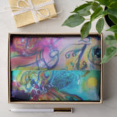 LADY MET FEATHERED MASK/Venetian Masquerade Tissuepapier (Geschenk)