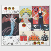 LADY MET FOENIX, ART DECO BEAUTY MODE COSTUME CADEAUPAPIER (Vlak)