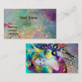 LADY MET GEDISTHERDE MASKMONOGRAM Blue Green Visitekaartje (Voorkant / Achterkant)