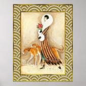 Lady met Hounds Deco Poster (Voorkant)