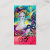 LADY MET MASKMONOGRAM Pink Fuchsia Visitekaartje (Achterkant)