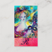 LADY MET MASKMONOGRAM Pink Fuchsia Visitekaartje (Achterkant)