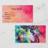 LADY MET MASKMONOGRAM Pink Fuchsia Visitekaartje (Voorkant / Achterkant)