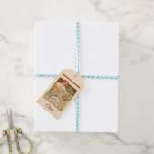 Lady met papavers in haar haar haar haar, bedankt cadeaulabel (Met Touw)