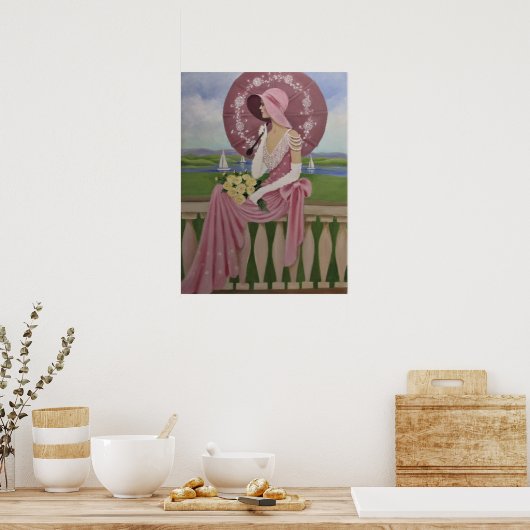 LADY MET PARASOL POSTER (Keuken)