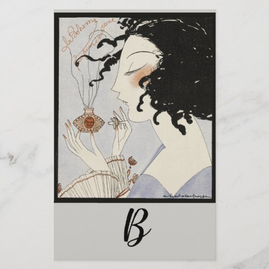 LADY MET PERFUME FLES DECO BEAUTY Monogram Briefpapier (Voorkant)