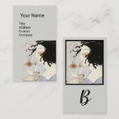 LADY MET PERFUME FLES DECO BEAUTY Monogram Visitekaartje (Voorkant / Achterkant)