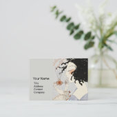 LADY MET PERFUME FLES DECO BEAUTY Monogram Visitekaartje (Staand voorkant)