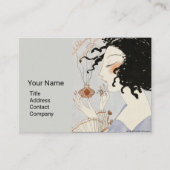 LADY MET PERFUME FLES DECO BEAUTY Monogram Visitekaartje (Voorkant)