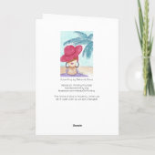 LADY MET RODE PET BEDANKKAART (Achterkant)