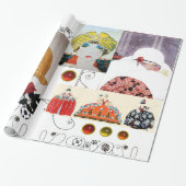 LADY MET ROSE, ART DECO BEAUTY MODE COSTUME CADEAUPAPIER (Uitgerold)