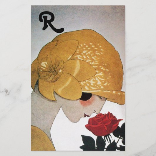 LADY MET ROSE MONOGRAM BRIEFPAPIER (Voorkant)