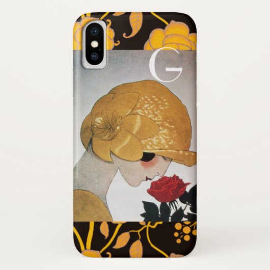 LADY MET ROSE MONOGRAM Case-Mate iPhone CASE (Achterkant)