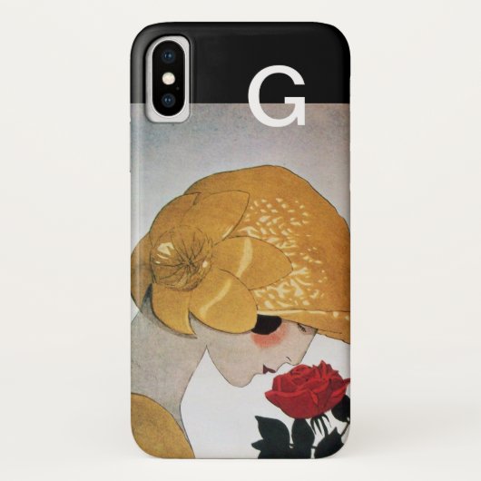 LADY MET ROSE MONOGRAM Case-Mate iPhone CASE (Achterkant)