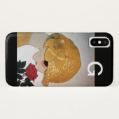 LADY MET ROSE MONOGRAM Case-Mate iPhone CASE (Achterkant (horizontaal))