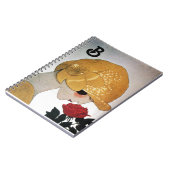 LADY MET ROSE MONOGRAM NOTITIEBOEK (Linkerzijde)