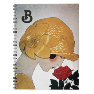 LADY MET ROSE MONOGRAM NOTITIEBOEK