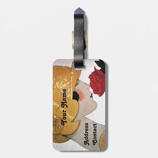 LADY MET ROSE ROSE BAGAGELABEL (Achterkant verticaal)