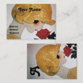 LADY MET ROSE ROSE BEAUTY MODE COSTUME DESIGNER VISITEKAARTJE (Voorkant / Achterkant)