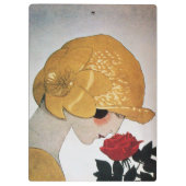 LADY MET ROSE ROSE Beauty-Mode Klembord (Achterkant)