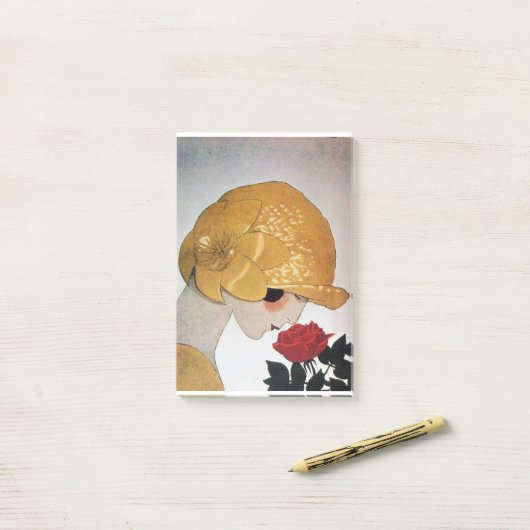 LADY MET ROSE ROSE Beauty-Mode Post-it® Notes (Op bureau)