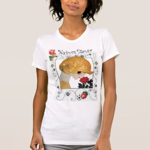 LADY MET ROSE ROSE, GEOMETRISCHE NATUUR LOVER T-SHIRT