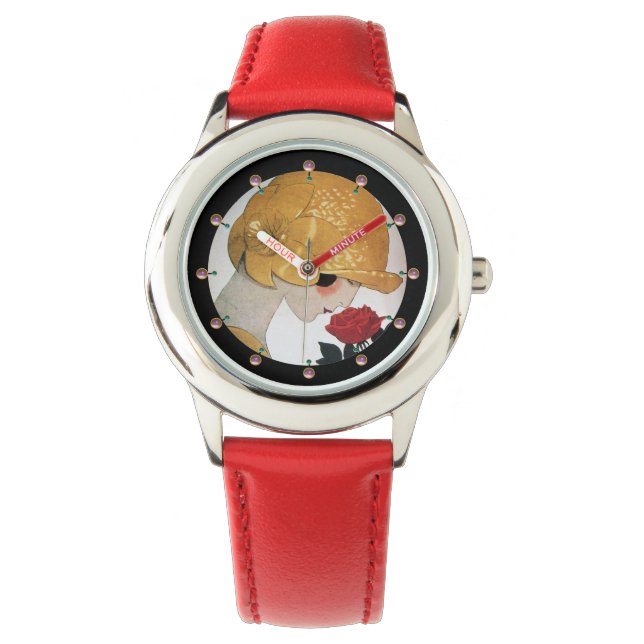 LADY MET ROSE ROSE HORLOGE (Voorkant)
