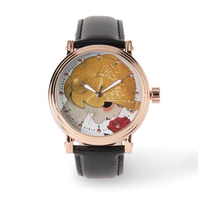 LADY MET ROSE ROSE HORLOGE (Voorkant)