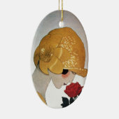 LADY MET ROSE ROSE KERAMISCH ORNAMENT (Rechts)