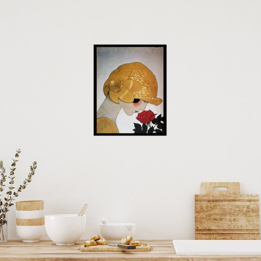 LADY MET ROSE ROSE POSTER (Keuken)