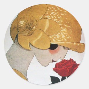 LADY MET ROSE ROSE RONDE STICKER