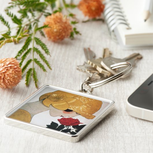 LADY MET ROSE ROSE SLEUTELHANGER (Zijkant)