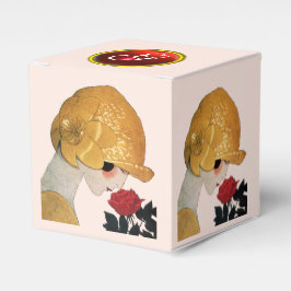 LADY MET ROSE RUBY GEM STONE MONOGRAM, Roze Bedankdoosjes