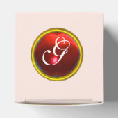 LADY MET ROSE RUBY GEM STONE MONOGRAM, Roze Bedankdoosjes (Bovenkant)