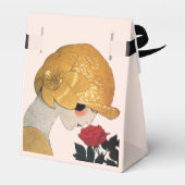 LADY MET ROSE RUBY GEM STONE MONOGRAM, Roze Bedankdoosjes (Achterkant)