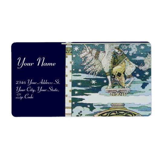 LADY MET UNICORN ETIKET (Voorkant)