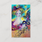 LADY MET VERZET MASKMONOGRAM Gold Brown Visitekaartje (Achterkant)