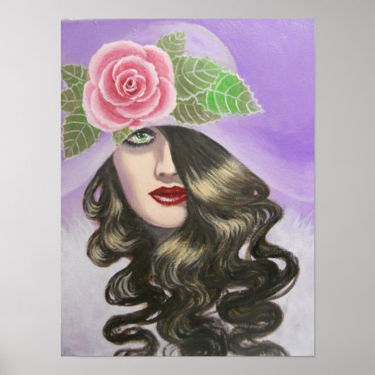 LADY MET WAVY HAIR/POSTER POSTER (Voorkant)